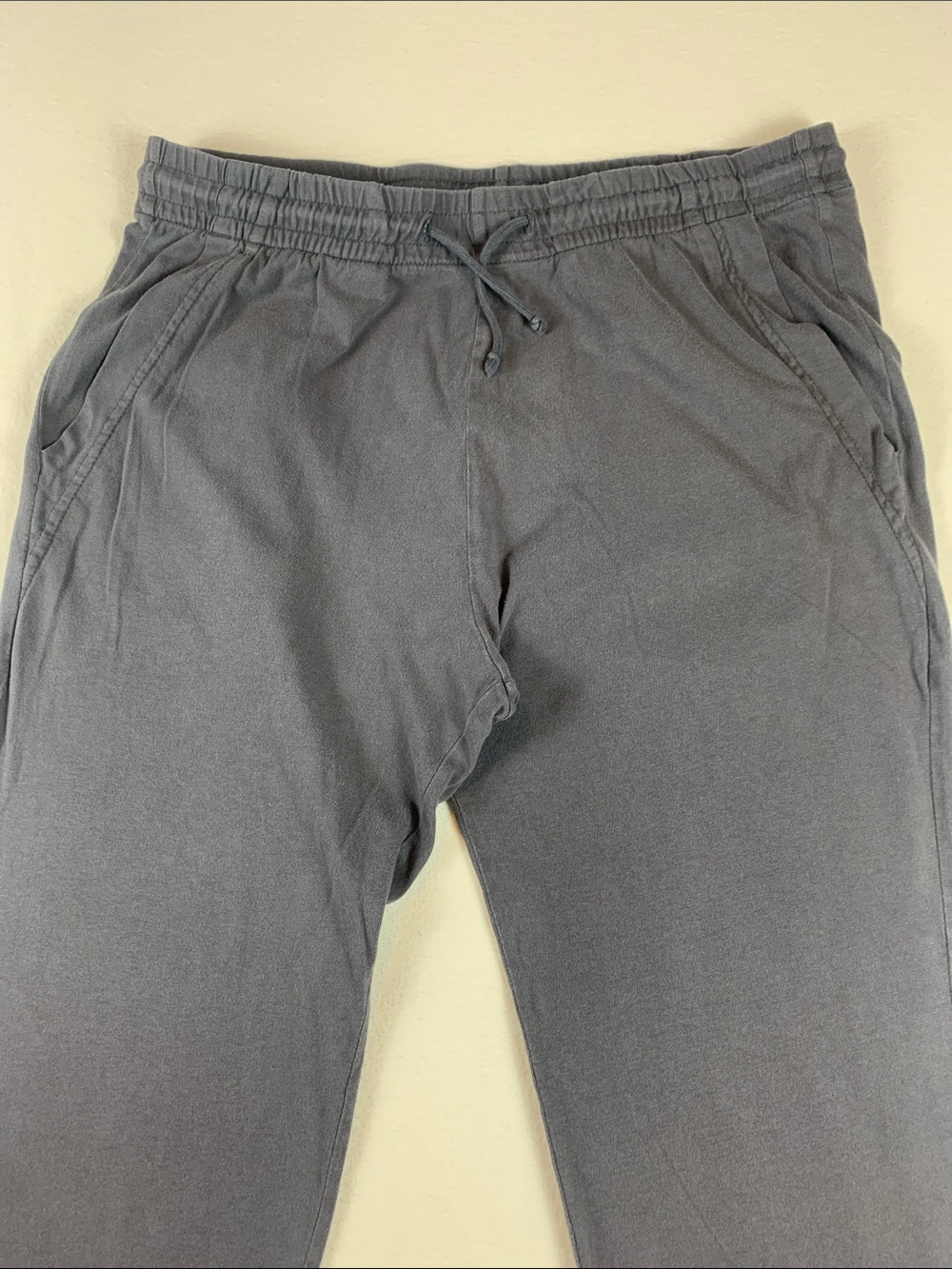 J Crew Factory Men’s Cotton Jogger Pajama Pants GUC Small Drawstring Waist Gray - Picture 3 of 15